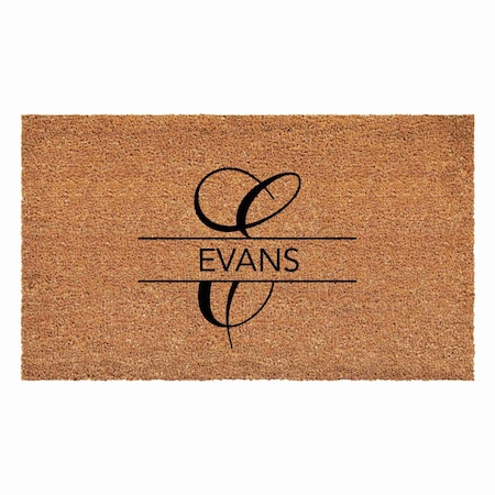 Calloway Mills Personalized Door Mat, Black, Natural, 36 in W x 72 in L 111163672